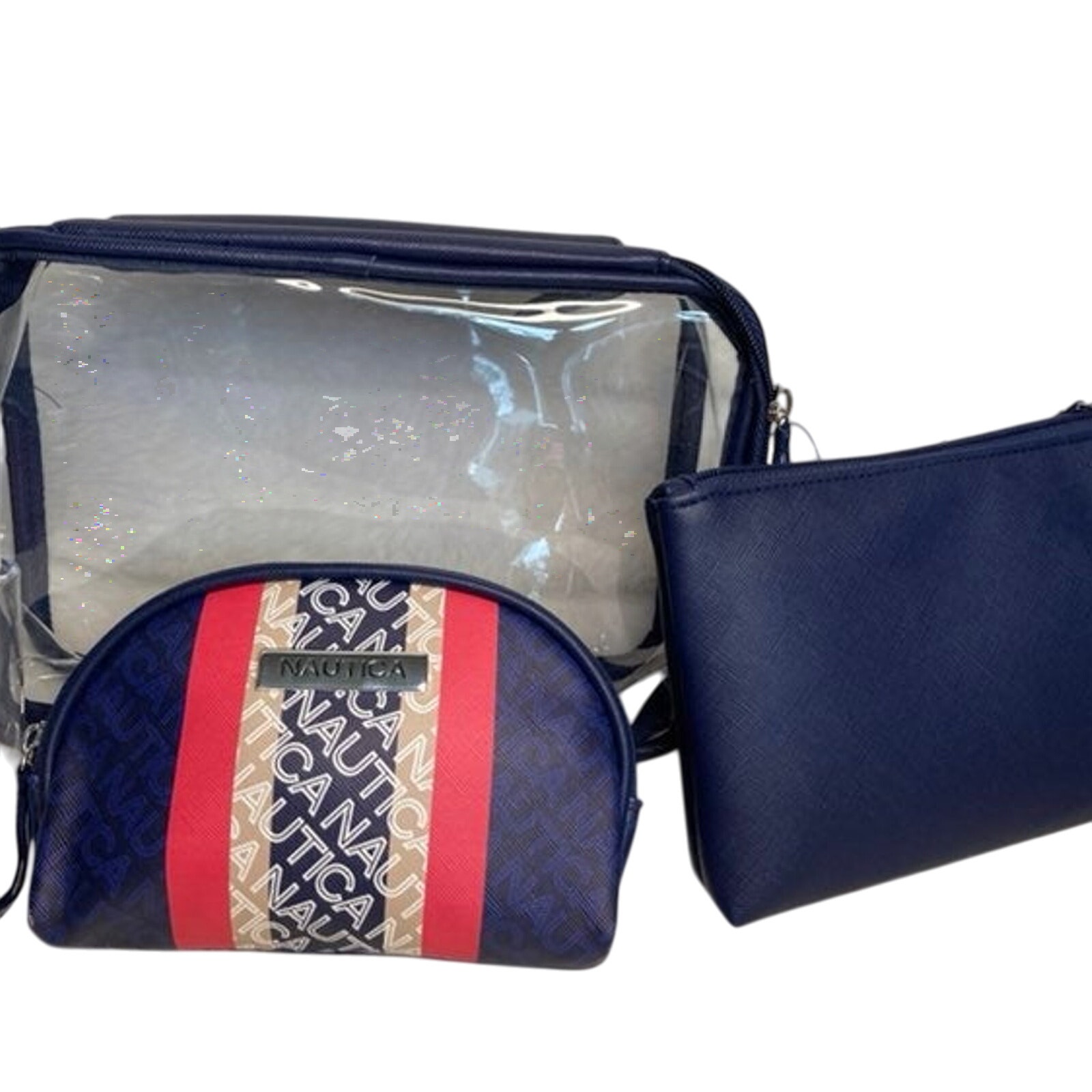 Brand New Nautica 3 Pcs Cosmetic Trio Bag